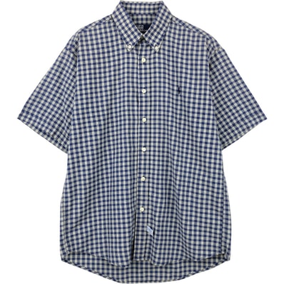古着 90年代 ラルフローレン Ralph Lauren POLO by Ralph Lauren 半袖 ボタンダウン チェックシャツ USA製 メンズM相当 ヴィンテージ/eaa660938