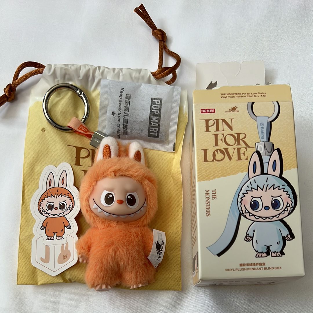 POP MART THE MONSTERS (LABUBU) Pin for Love Series-Vinyl Plush Pendant (A-M) J