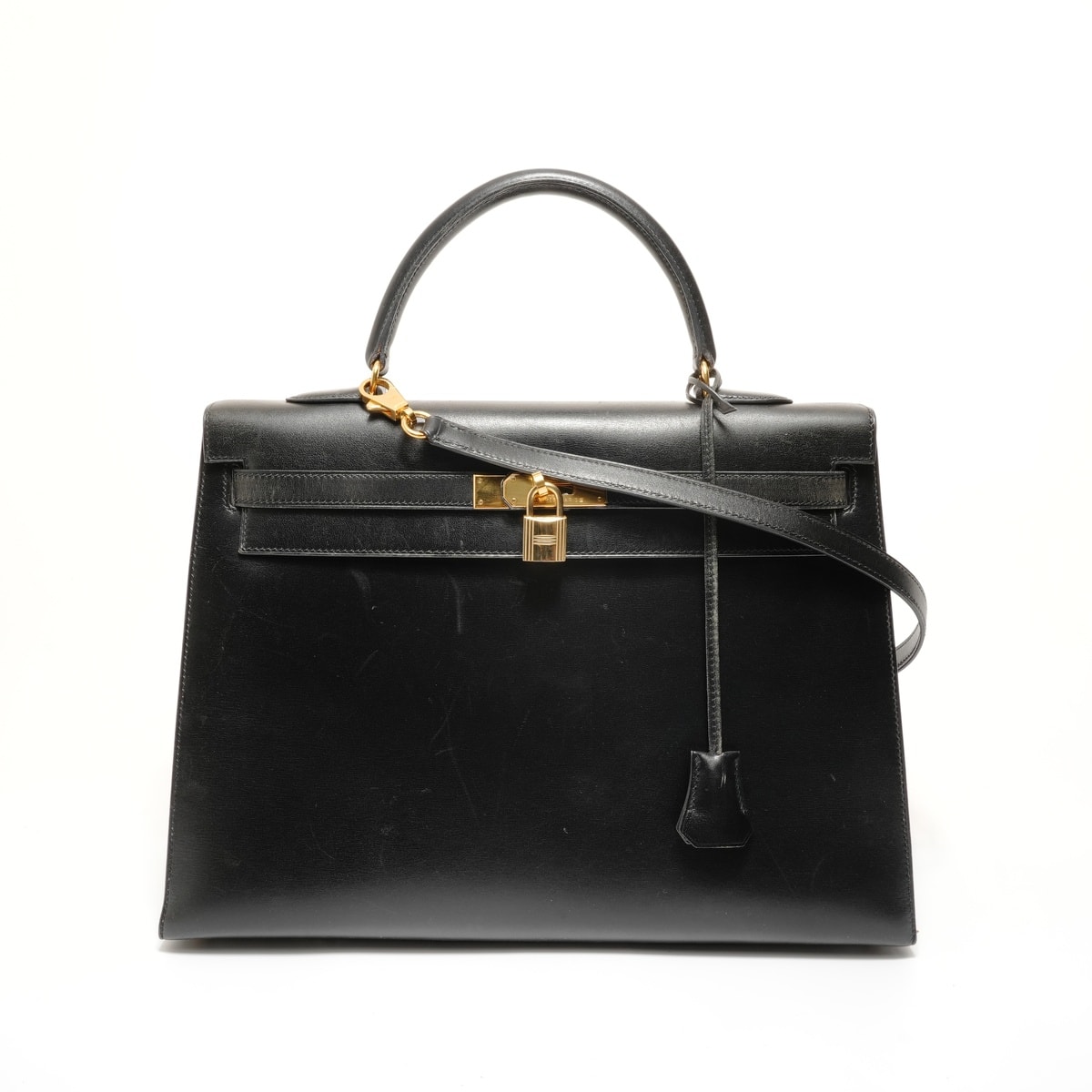 エルメス HERMES ケリー35 ボックスカーフ □B刻印 1998年 ハンドバッグ【中古】