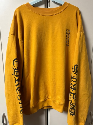 Chrome Hearts Vertical Logo Sweat "Mustard Yellow"