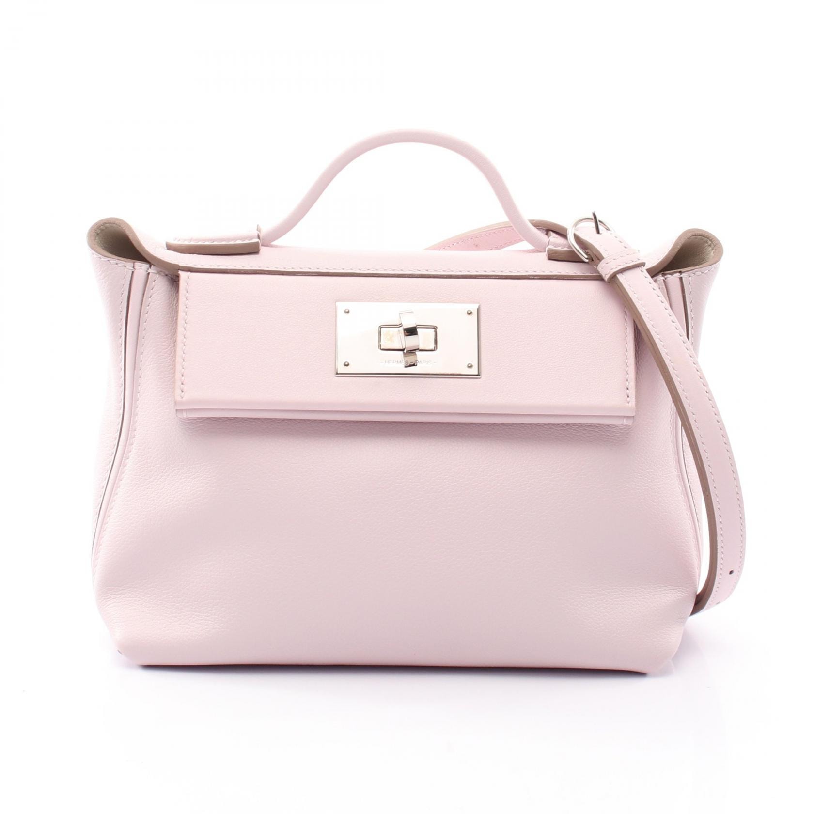エルメス HERMES サック ヴァンキャトル ミニ 24/24 ヴェルソ モーヴペール ナタ 2WAY ハンドバッグ バッグ レザー ヴォーエヴァーカラー モーヴペール B刻印(2023年製造) レディース ピンク系 / アイボリー系