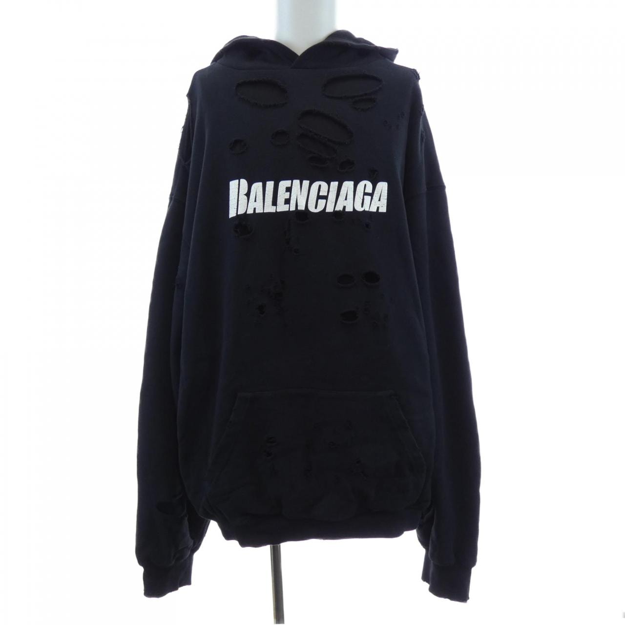 バレンシアガ BALENCIAGA キャップスデストロイドフーディープルオーバー 659403 TKVB6 UNISEX パーカー