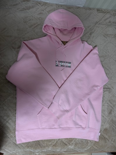 Supreme x Burberry Box Logo Hooded Sweatshirt "Pink"