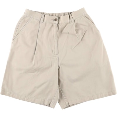 古着 エルエルビーン L.L.Bean ワンタック チノショーツ ショートパンツ レディースL(w28)相当/eaa572820