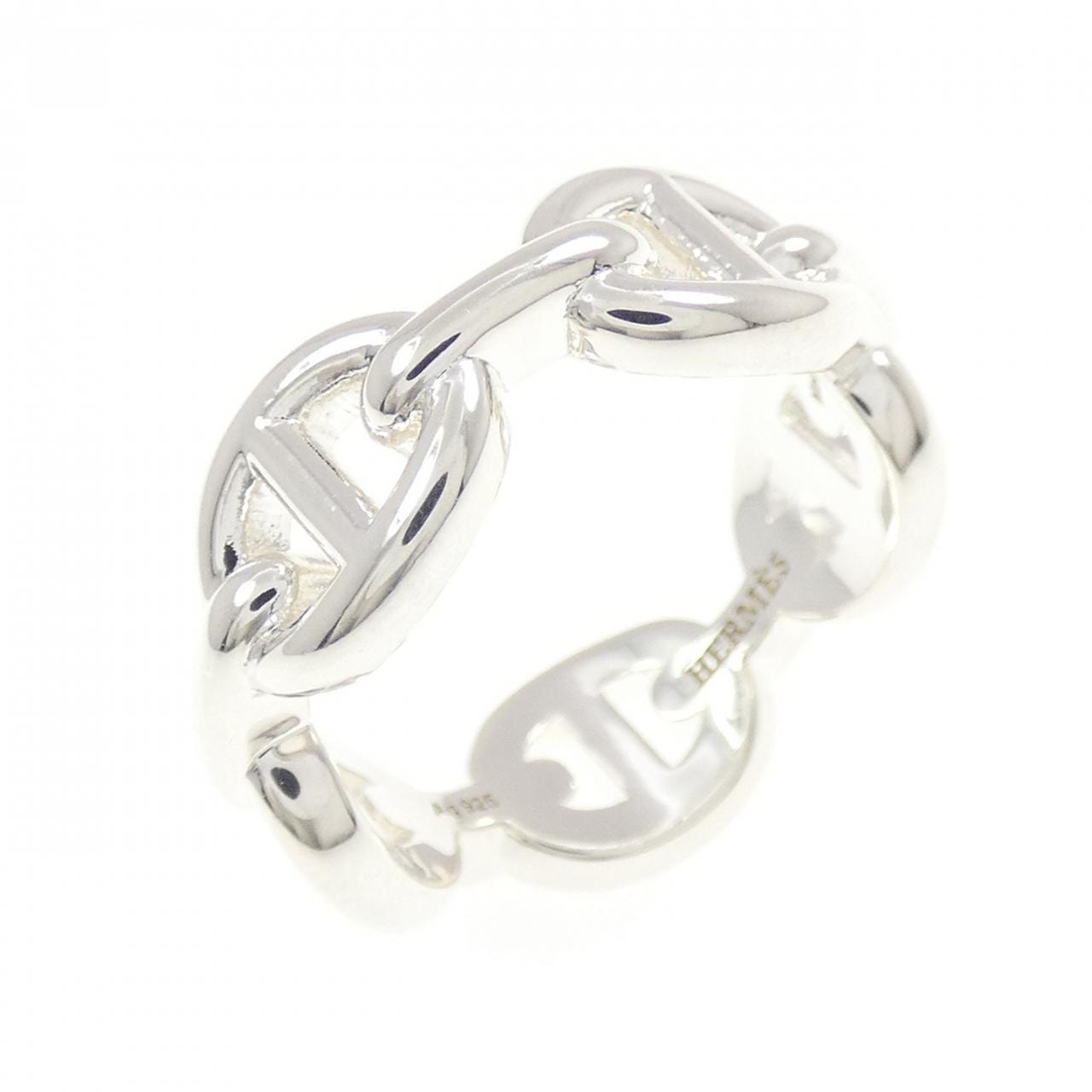 Hermes Chaine D'ancre Enchainee Ring PM "Silver"