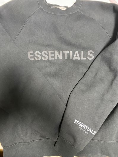 FEAR OF GOD ESSENTIALS 3D Silicon Applique Crewneck "Black"