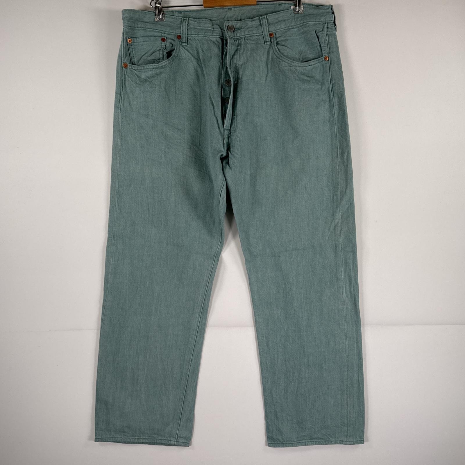 古着 リーバイス Levi's デニムパンツ 501 ジーパン ストレート 大きいサイズ ボタンフライ ビッグ カラーパンツ w40 L30 ティファニーブルー メンズ