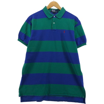 古着 90年代 ラルフローレン Ralph Lauren POLO by Ralph Lauren 半袖 ボーダー ポロシャツ USA製 メンズL相当 ヴィンテージ/eaa554658