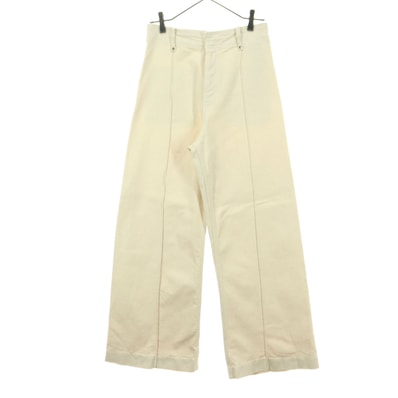ZARA ザラ ワイドデニムパンツ 38 アイボリー系
