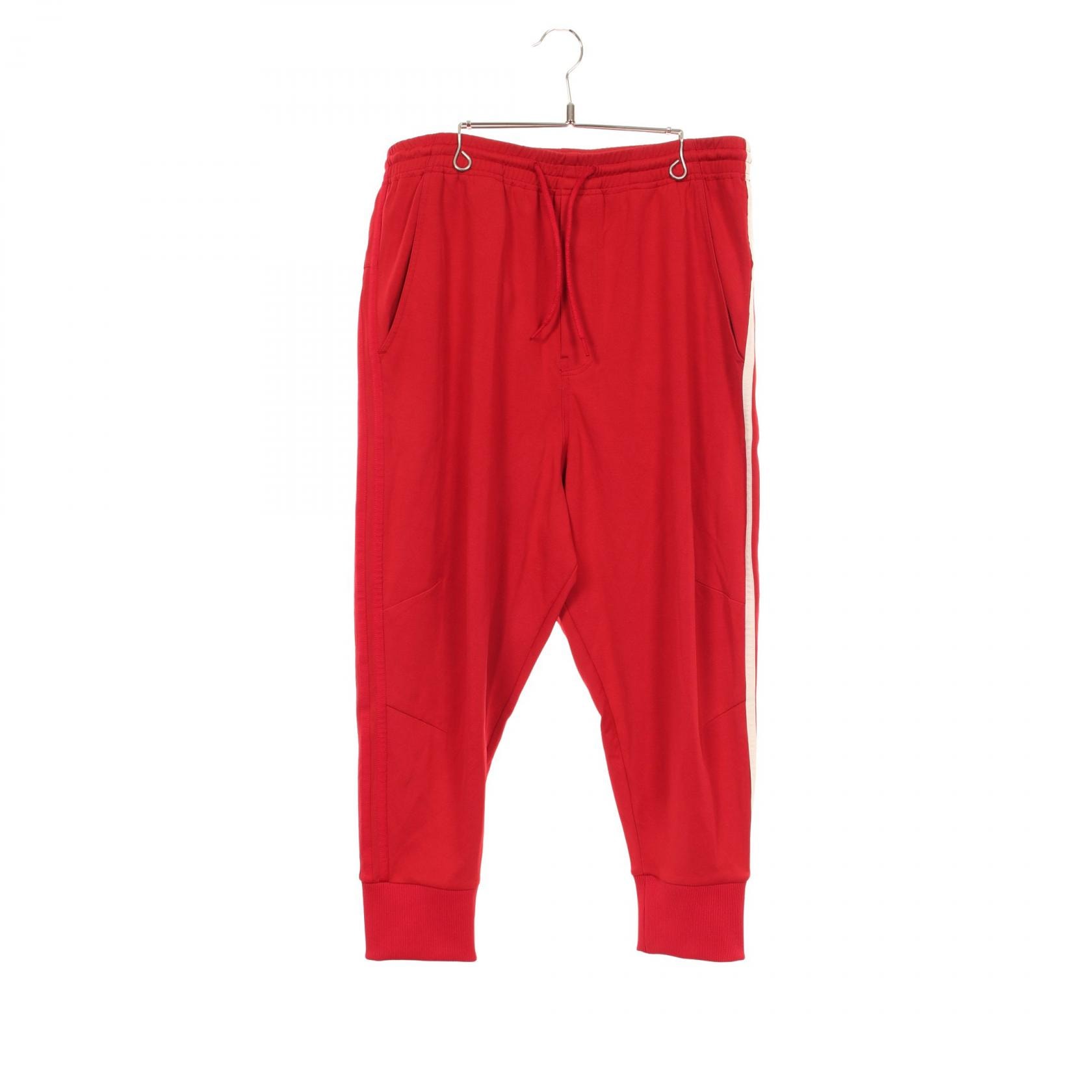 ワイスリー Y-3 3-STRIPES TRACK PANTS パンツ 衣料品 ボトムス コットン ナイロン メンズ レッド系 【中古】