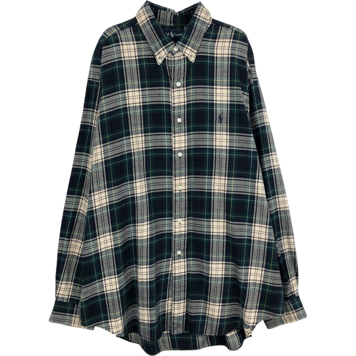 古着 ラルフローレン Ralph Lauren BLAKE 長袖 ボタンダウンチェックシャツ メンズXL相当/eaa625248