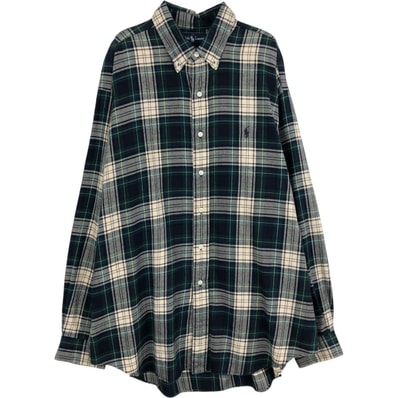 古着 ラルフローレン Ralph Lauren BLAKE 長袖 ボタンダウンチェックシャツ メンズXL相当/eaa625248