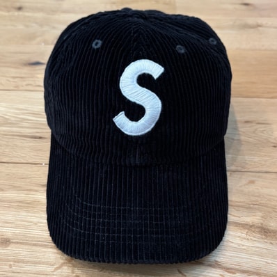 Supreme Corduroy S Logo 6-Panel "Black"