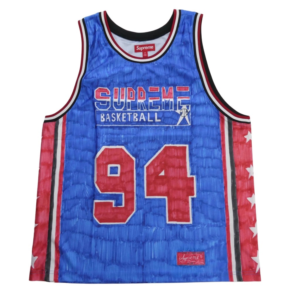 Supreme シュプリーム タンクトップ 25SS Marker Basketball Jersey マーカー バスケットボール ジャージ タンクトップ ブルー系 マルチカラー系 M【極上美品】【中古】