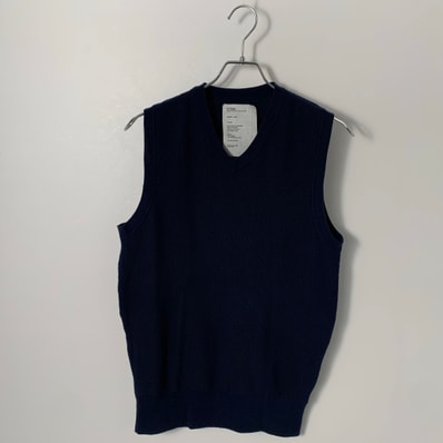 WTAPS V-neck knit vest Navy