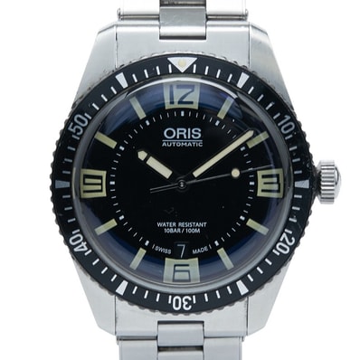 オリス ダイバーズ65 腕時計 01 733 7707 自動巻き ブラック文字盤 ステンレススチール メンズ ORIS 【中古】