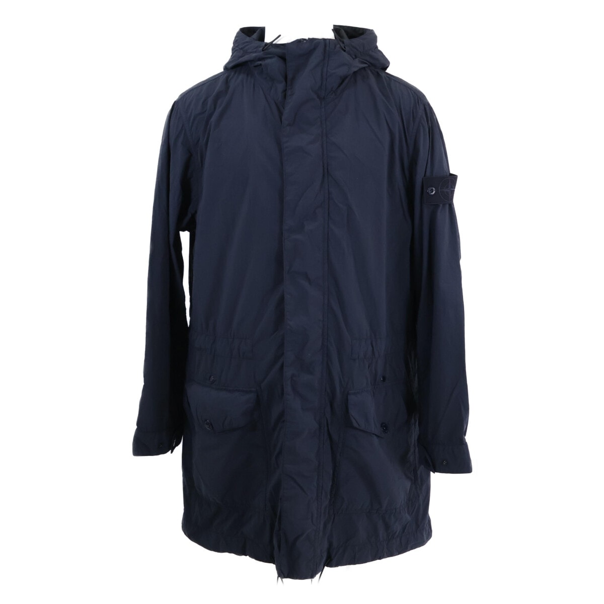 ストーンアイランド 【美品/国内正規】K1S157100014 S00F6 GHOST PIECE NYLON SMERIGLIATO ドローコード フーデッド ミディアム L