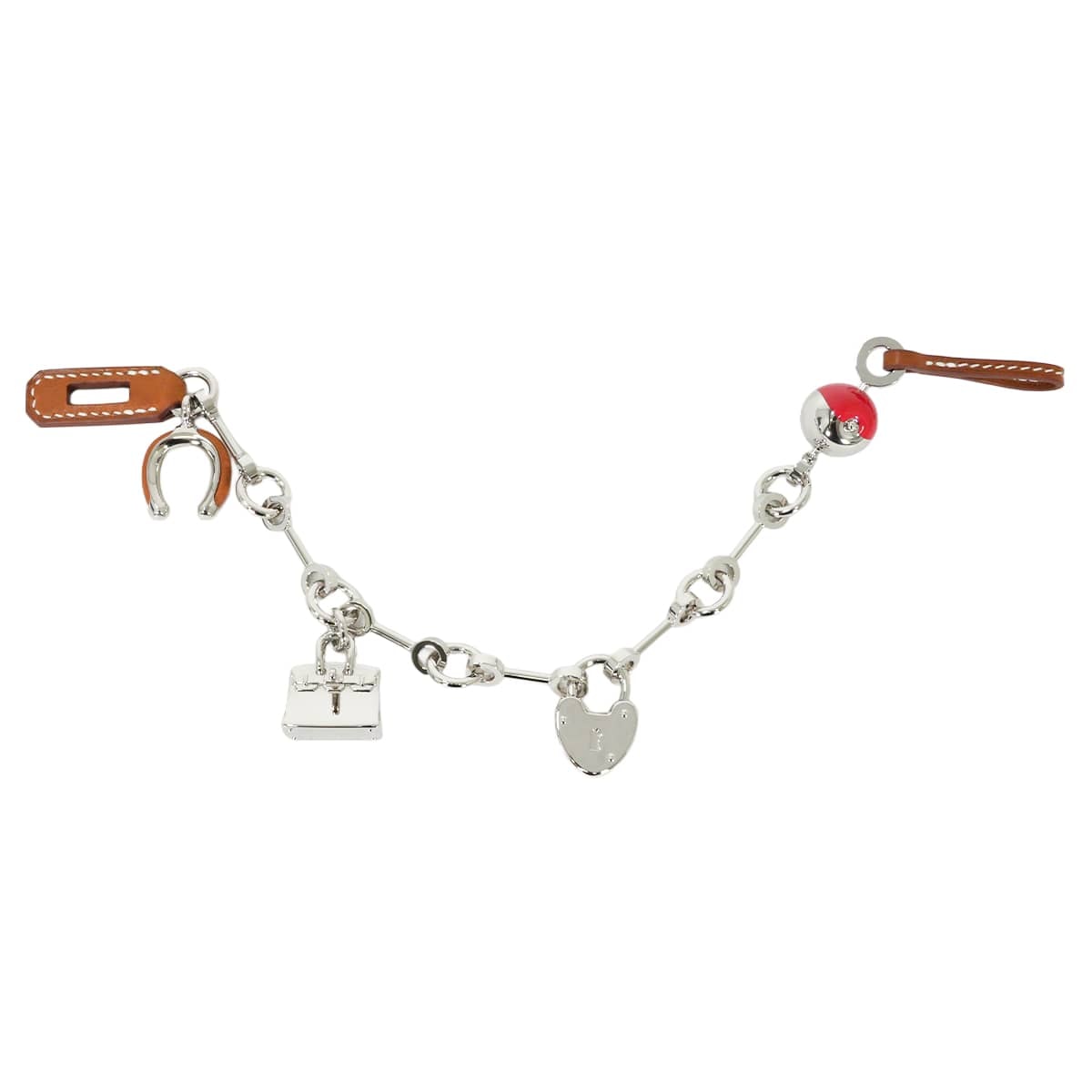 HERMES エルメス バッグチャーム ビジュー ドゥ サック 馬蹄 カデナ バーキン リンゴ ルージュドゥクー/ゴールド バレニア/パラジウム シルバー金具 新品