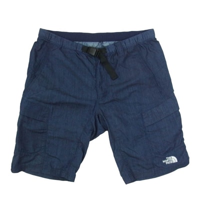 THE NORTH FACE ノースフェイス 21SS NB42126 Nylon Denim Class V Cargo Short ナイロン デニム クラス ファイブ カーゴ ショーツ ショートパンツ ネイビー系 M【中古】