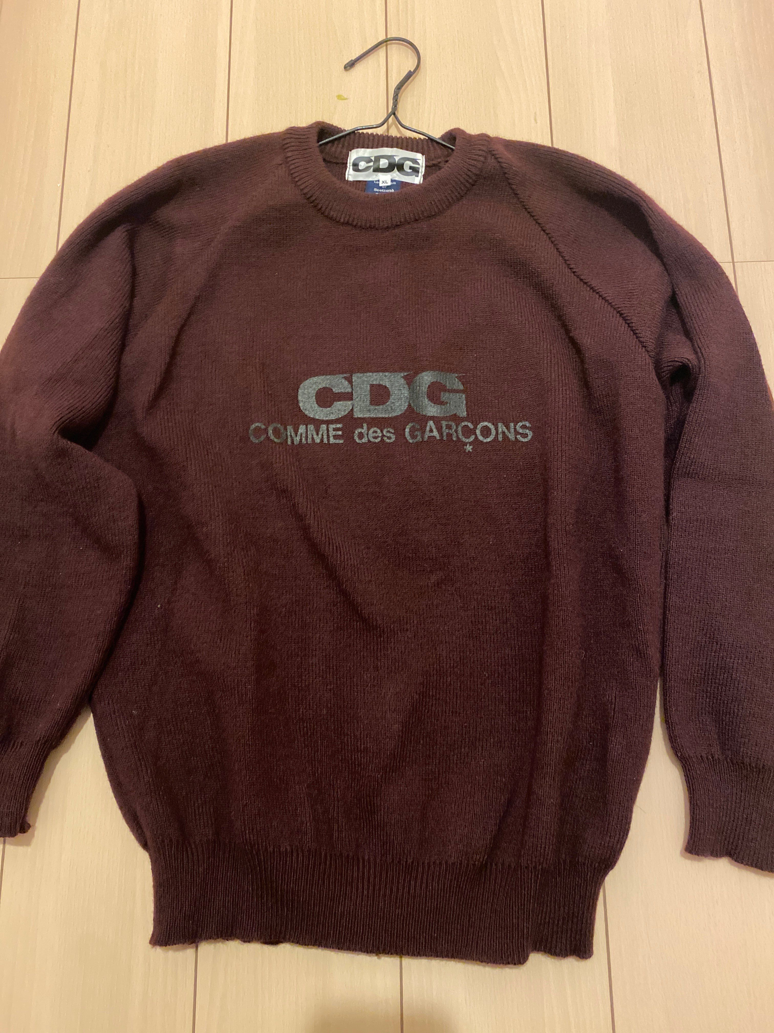 Comme des Garçons LOCHAVEN of SCOTLAND ROUND NECK SCHOOL PULLOVER "Maroon"