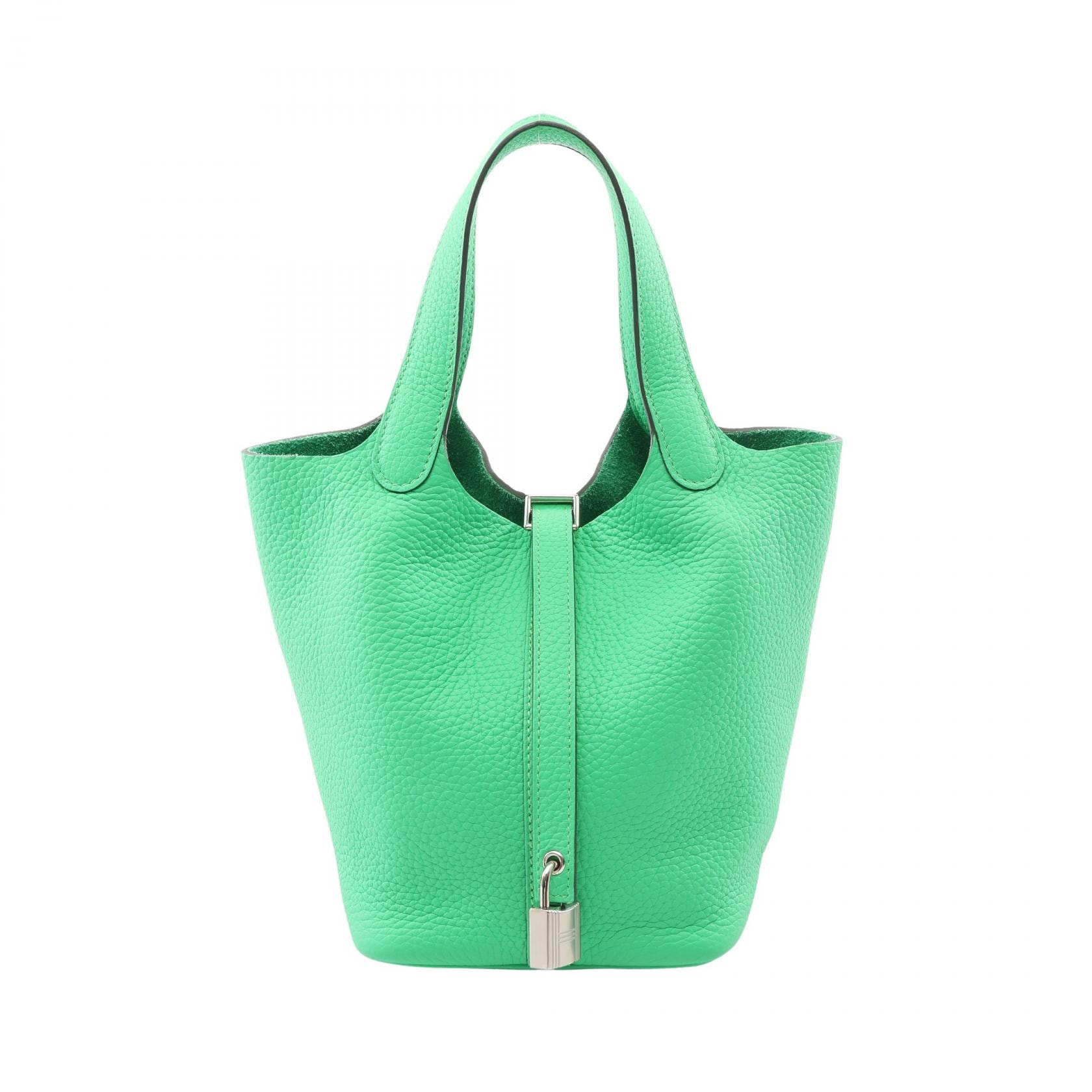 エルメス HERMES ピコタンロックPM ヴェールコミック ハンドバッグ バッグ トリヨンクレマンス トリヨンクレマンス B刻印(2023年製造) レディース グリーン系 【中古】
