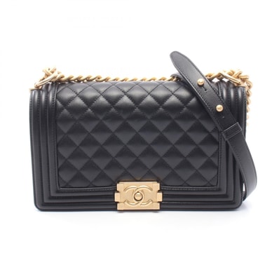 シャネル CHANEL ボーイシャネル ショルダーバッグ バッグ キャビアスキン(グレインドカーフ) レディース ブラック系 A67086 【中古】