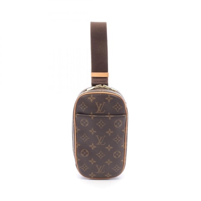 ルイ・ヴィトン LOUIS VUITTON ポシェットガンジュ モノグラム ウエストバッグ ボディバッグ バッグ PVCコーティングキャンバス レザー メンズ レディース ブラウン系 M51870 【中古】