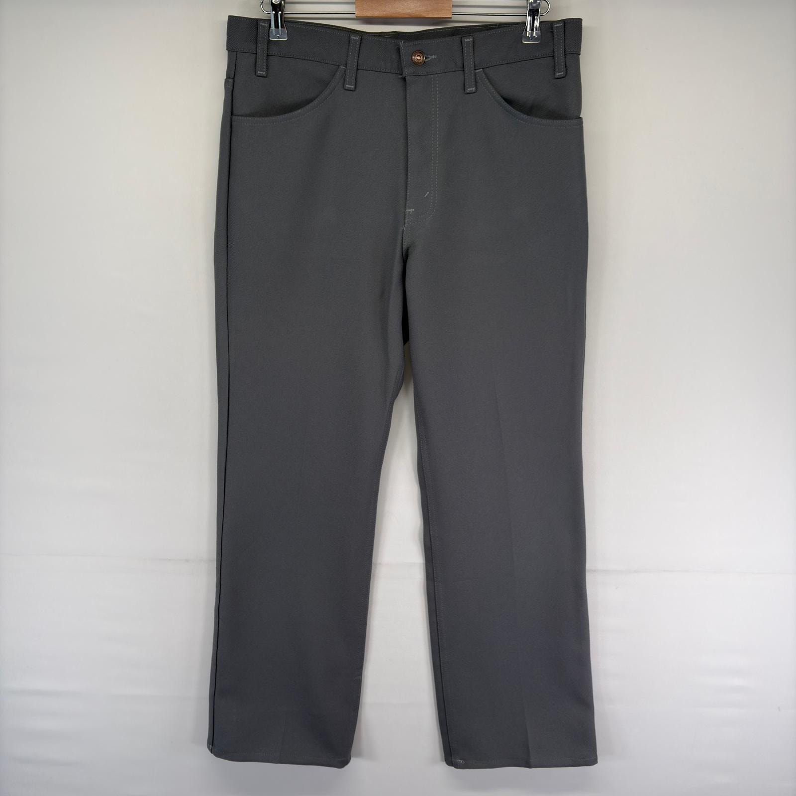 古着 90's/90年代 リーバイス Levi's USA製 パンツ スラックス ブーツカット フレア スコービルジッパー w36 L32  グレー系 メンズ