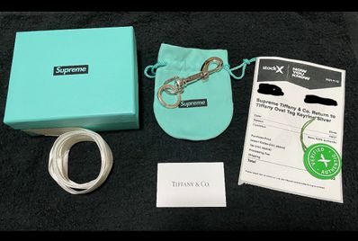 Supreme / Tiffany & Co. Return to Tiffany Oval Tag Keyring "Silver"