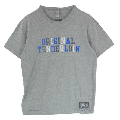 TENDERLOIN テンダーロイン Tシャツ 22SS 2A ロゴ プリント 半袖 Tシャツ グレー系 XL【中古】