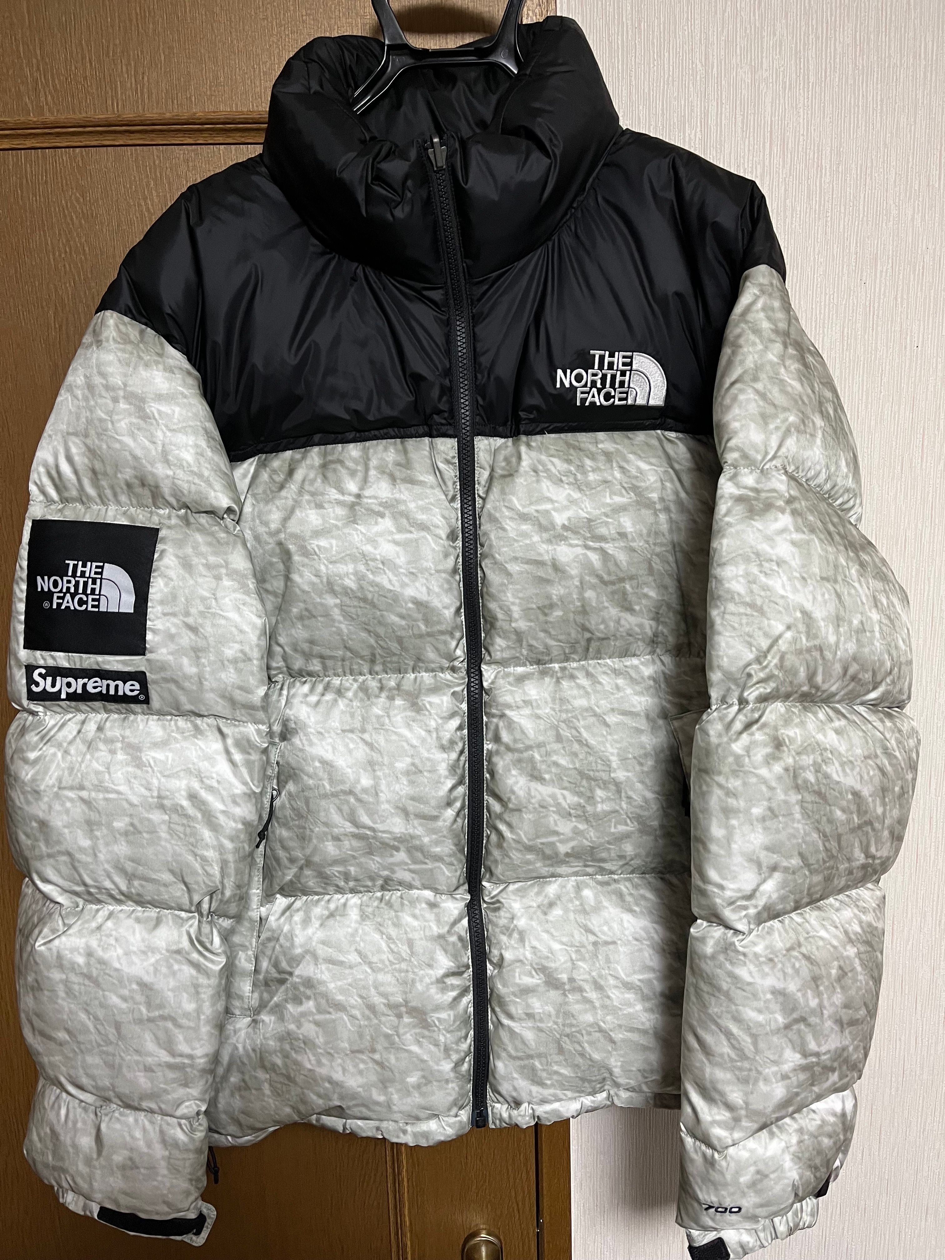 Supreme x The North Face Nuptse Jacket "White Paper Print"
