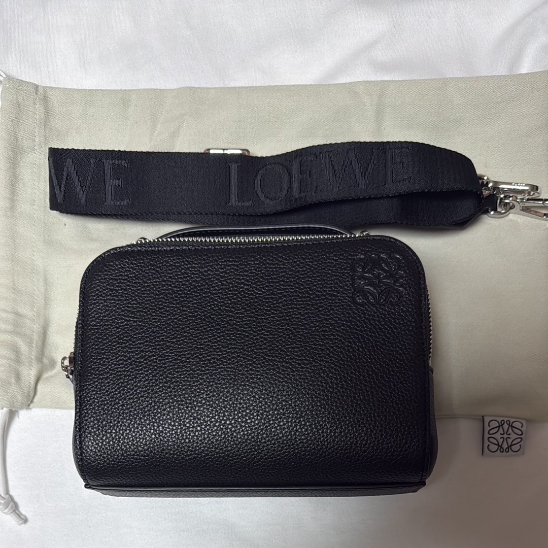 LOEWE Mini Crossbody Camera Bag "Black"