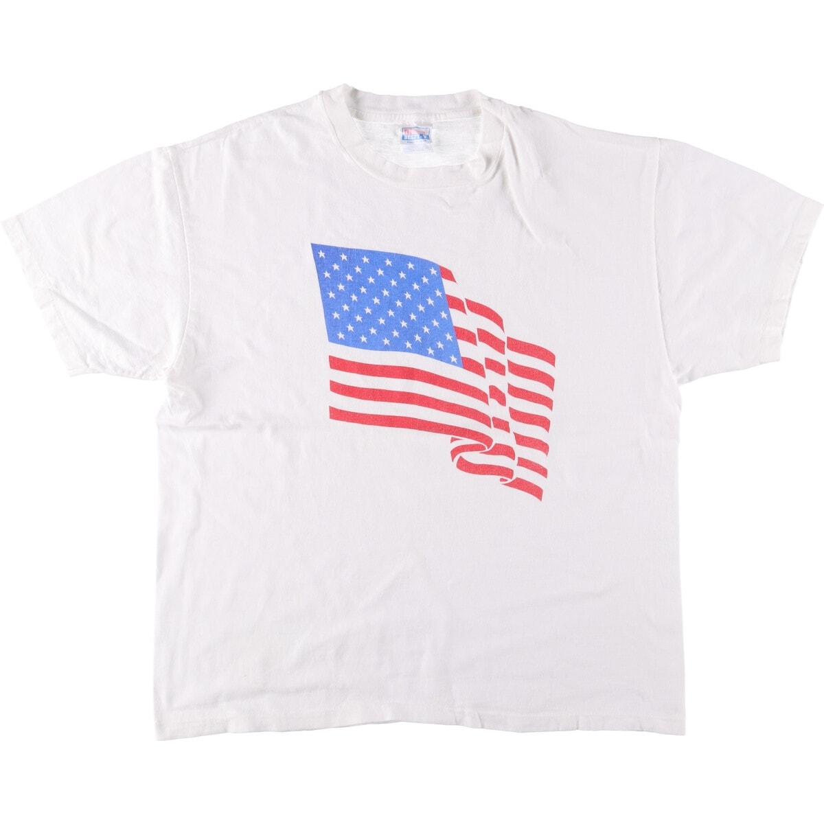 古着 90~00年代 ヘインズ Hanes BEEFY-T 星条旗柄 プリントTシャツ メンズXL相当 ヴィンテージ/eaa560739