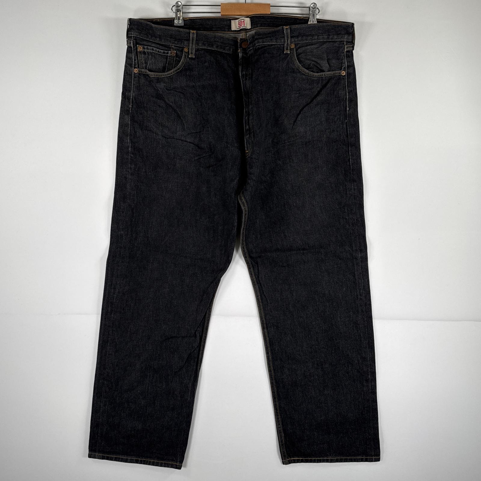 古着 リーバイス Levi's デニムパンツ 501 ジーパン ストレート 大きいサイズ ボタンフライ ジーンズ オーバーサイズ w46 L32  ブラック メンズ