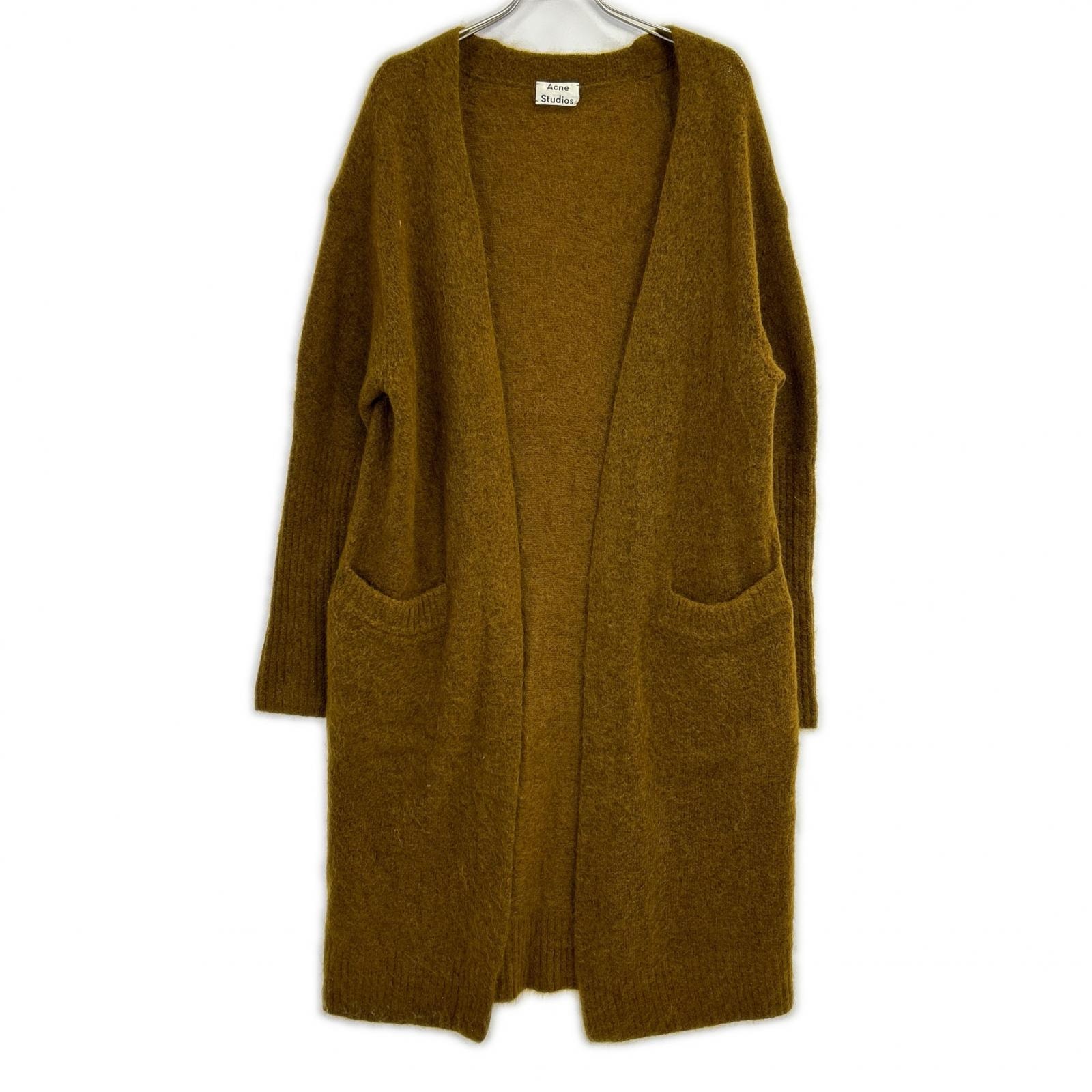 アクネ ストゥディオズ ブラウン A60033 ラヤ モヘア ロングカーディガン XS