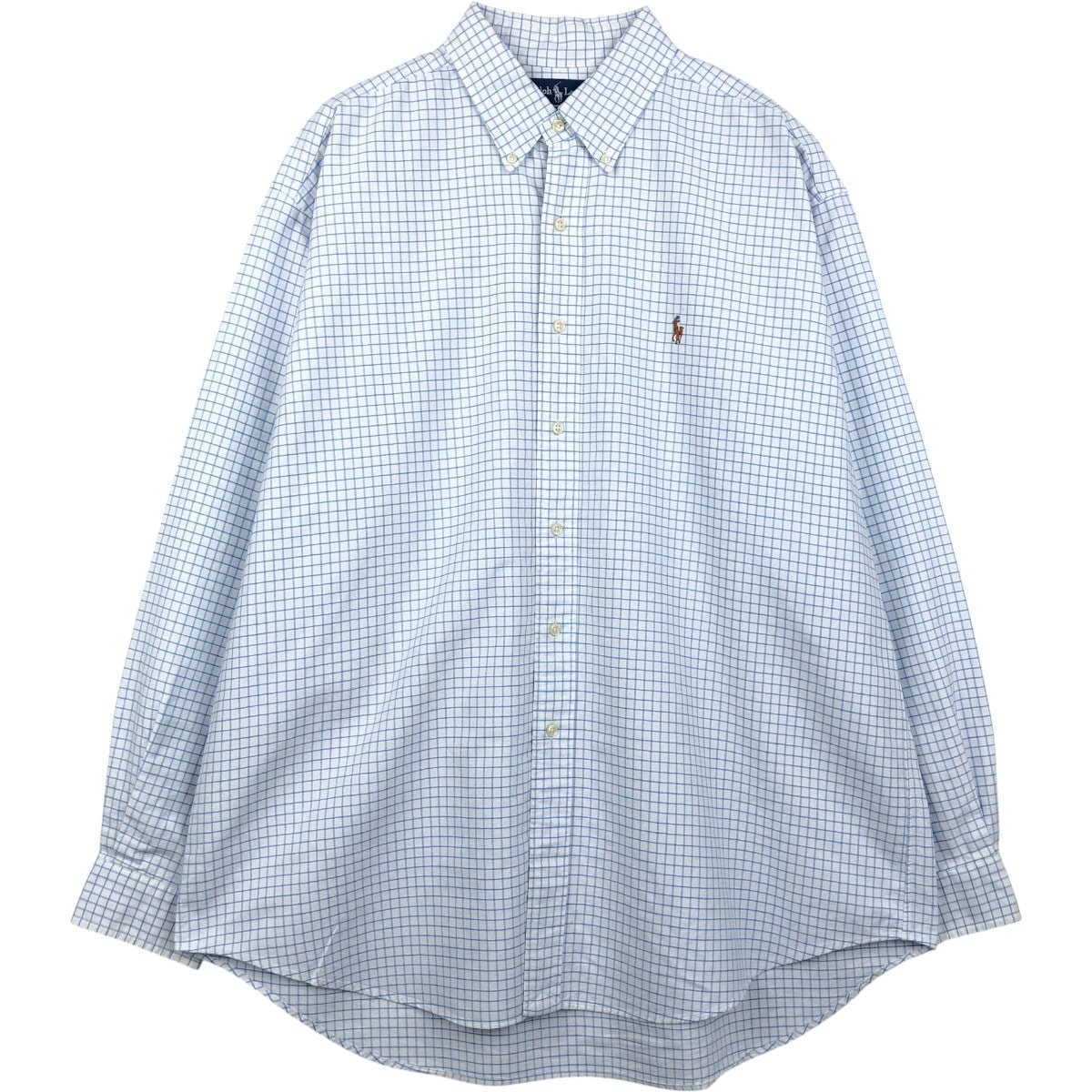 古着 ラルフローレン Ralph Lauren BLAKE 長袖 ボタンダウンチェックシャツ メンズXL相当/eaa659254