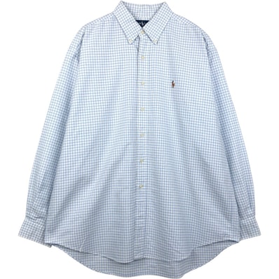 古着 ラルフローレン Ralph Lauren BLAKE 長袖 ボタンダウンチェックシャツ メンズXL相当/eaa659254