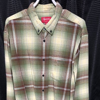 Supreme Shadow Plaid Flannel Shirt "Green"