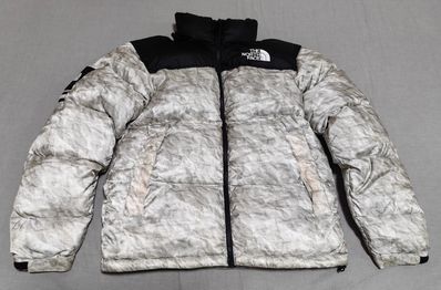 Supreme x The North Face Nuptse Jacket "White Paper Print"