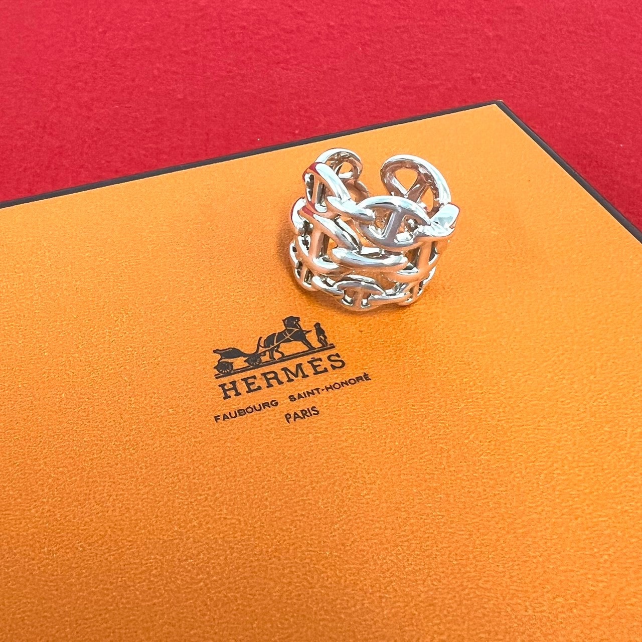 HERMES エルメス アンシェネ GM リング シルバー925 リング・指輪 12号 シルバー
33215