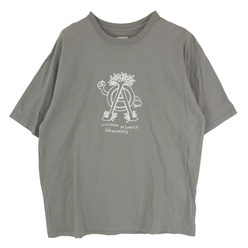 NEIGHBORHOOD ネイバーフッド Tシャツ 22SS NH-20 / C-TEE . SS ロゴ プリント 半袖 Tシャツ グレー系 XL【中古】