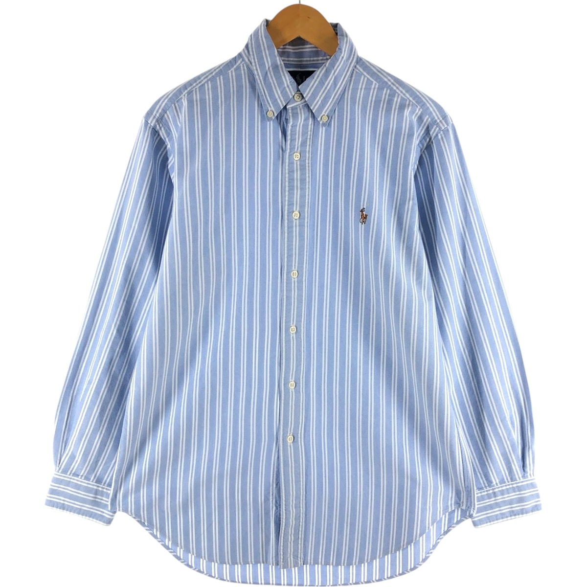 古着 ラルフローレン Ralph Lauren CLASSIC FIT 長袖 ボタンダウンストライプシャツ メンズM相当/eaa537595