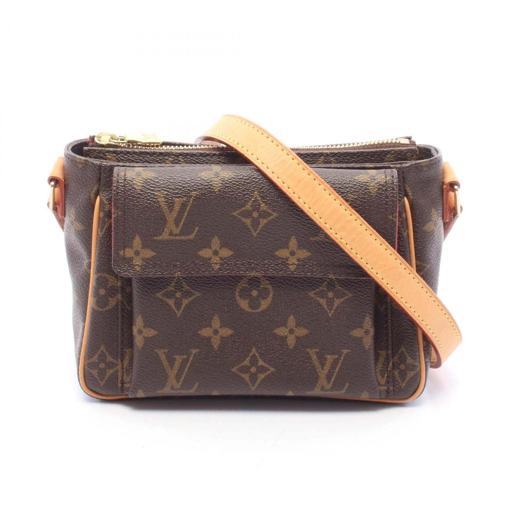 ルイ・ヴィトン LOUIS VUITTON ヴィバシテPM ショルダーバッグ バッグ PVCコーティングキャンバス レザー モノグラム レディース ブラウン系 M51165 【中古】