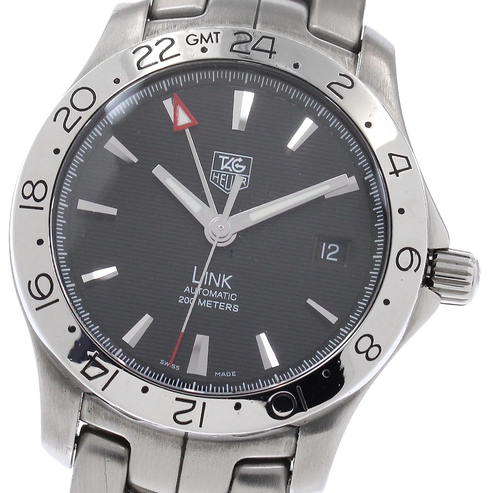 タグホイヤー リンク GMT デイト WJF2116 メンズ 【中古】