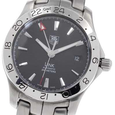 タグホイヤー リンク GMT デイト WJF2116 メンズ 【中古】