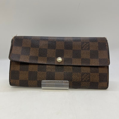 LOUIS VUITTON ルイヴィトン 長財布 ダミエ ポルトフォイユ・サラNM2 N61734 ブラウン キズ・ヨゴレ・ホツレ有