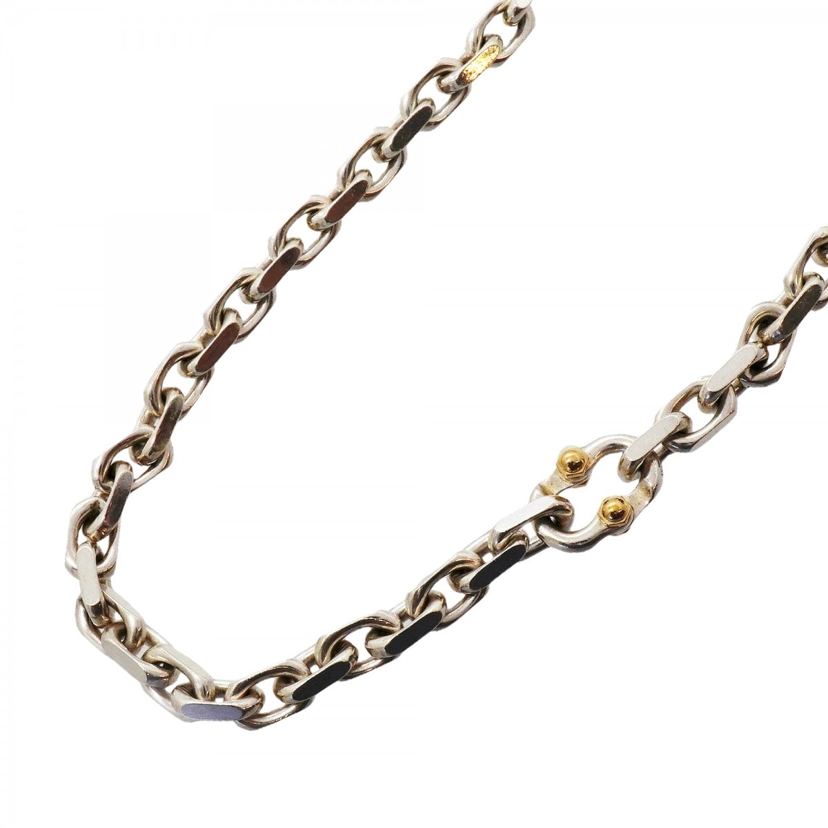 ★SALE【6jfb0420】ティファニー ネックレス メイカーズ K18YG イエローゴールド シルバー925【中古】メンズ レディース ユニセックス