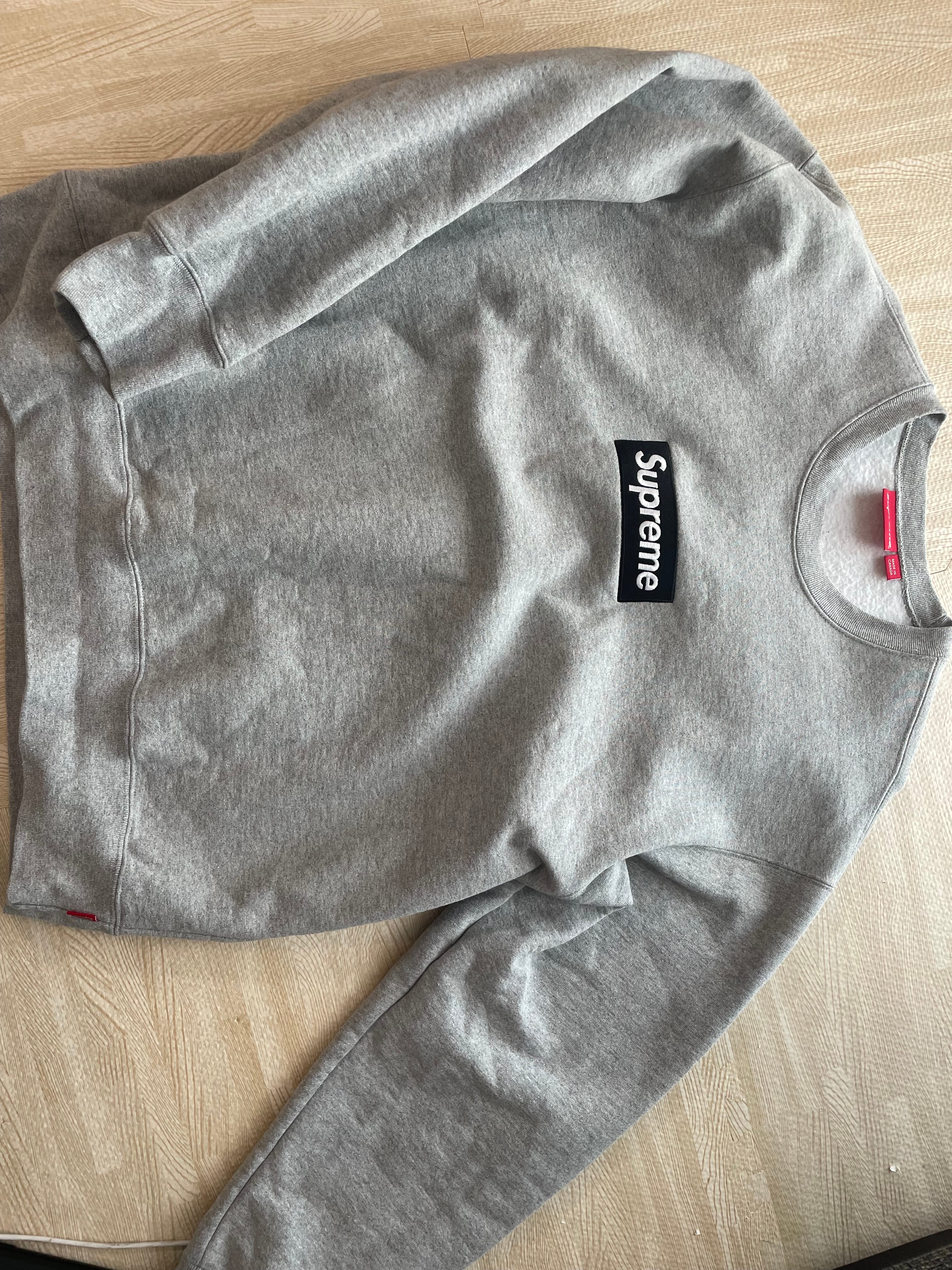 Supreme Box Logo Crewneck "Heather Grey" (22FW)