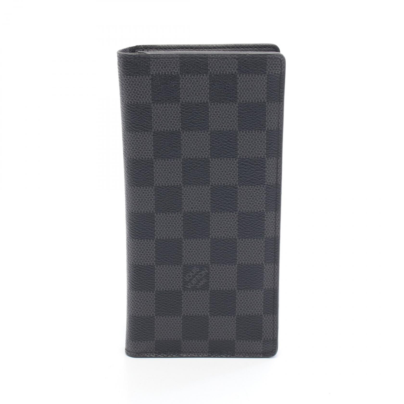 ルイ・ヴィトン LOUIS VUITTON ポルトフォイユ ブラザ ダミエグラフィット 二つ折り長財布 財布 レザー PVC メンズ ブラック系 N62665 【中古】