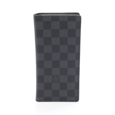 ルイ・ヴィトン LOUIS VUITTON ポルトフォイユ ブラザ ダミエグラフィット 二つ折り長財布 財布 レザー PVC メンズ ブラック系 N62665 【中古】